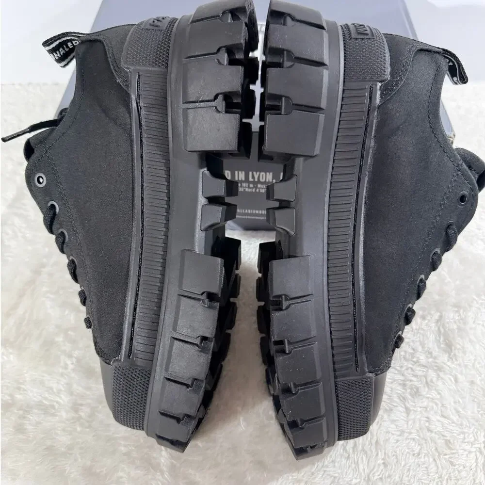 Palladium Revolt Lo Tx Blk/Blk Lug Platform Heel Combat Style New in Box - Picture 3 of 6
